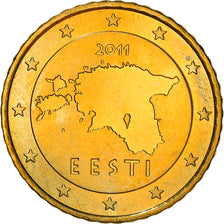 Estónia, 50 Euro Cent, 2011, Vantaa, AU(55-58), Latão, KM:66