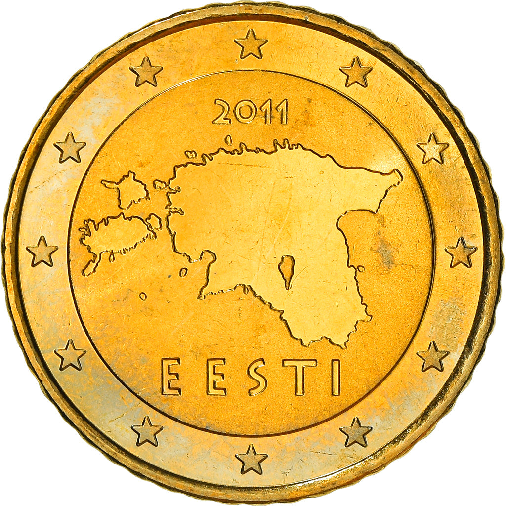 Estonia, 50 Euro Cent, 2011, Vantaa, VZ+, Messing, KM:66
