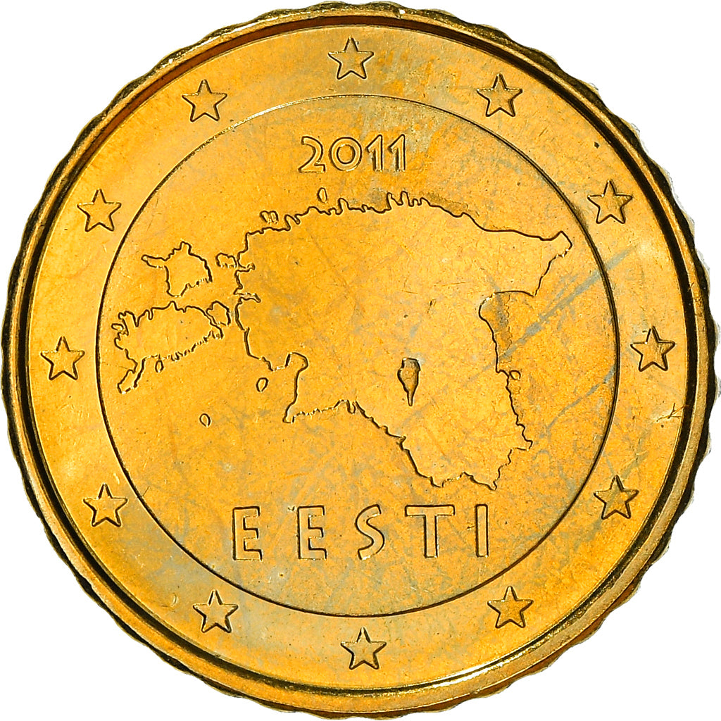 Estonia, 10 Euro Cent, 2011, Vantaa, BB+, Ottone, KM:64
