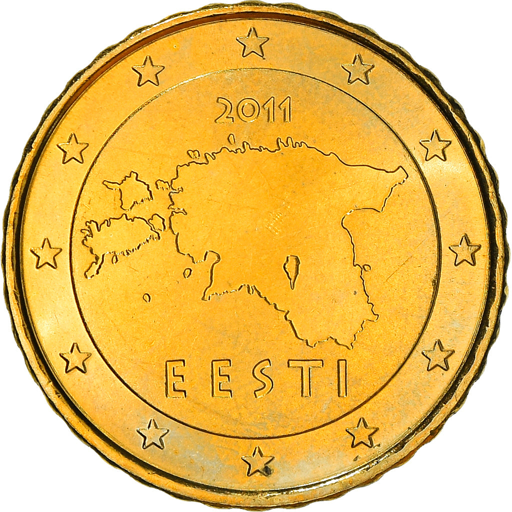 Estonia, 10 Euro Cent, 2011, Vantaa, VZ+, Messing, KM:64