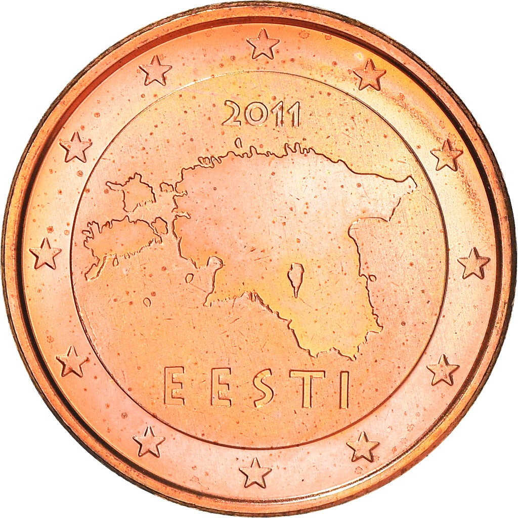 Estonia, 5 Euro Cent, 2011, Vantaa, SPL+, Acciaio placcato rame, KM:63
