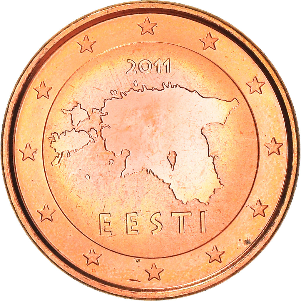 Estonia, Euro Cent, 2011, Vantaa, BB+, Acciaio placcato rame, KM:61