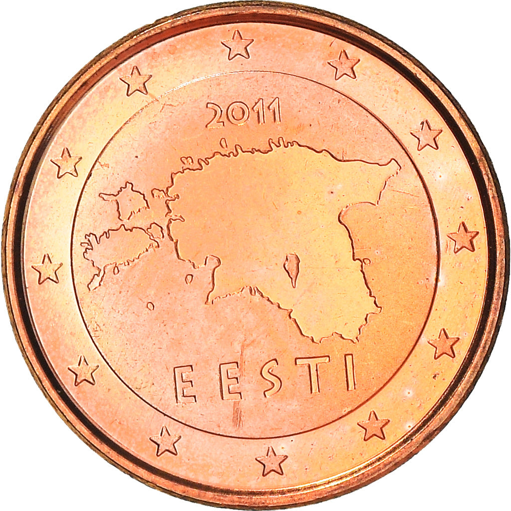 Estonia, Euro Cent, 2011, Vantaa, SPL, Acciaio placcato rame, KM:61