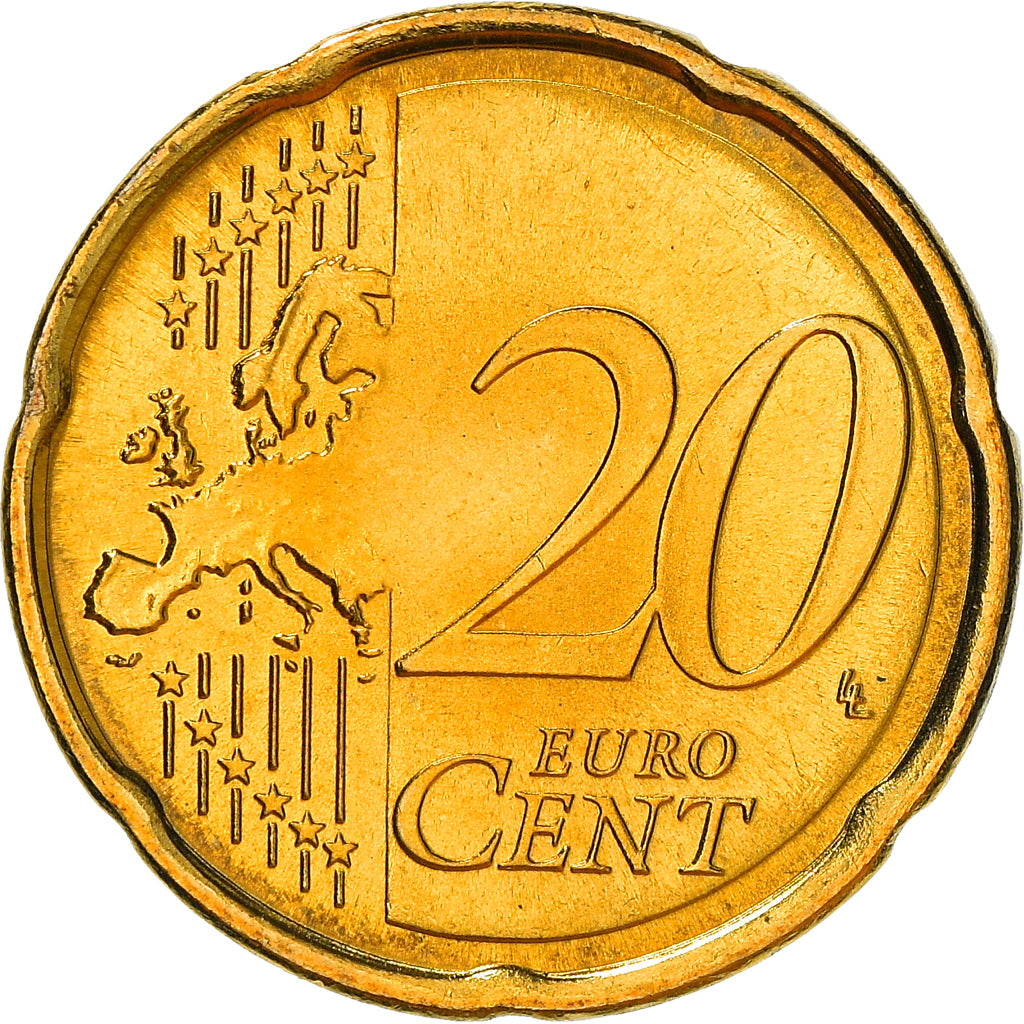 Portugal, 20 Euro Cent, 2009, Lisbon, MS(64), Mosiądz, KM:764