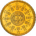 Portugal, 10 Euro Cent, 2009, Lisbon, MS(64), Brass, KM:763
