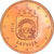 Letónia, 5 Euro Cent, 2014, MS(60-62), Aço Cromado a Cobre
