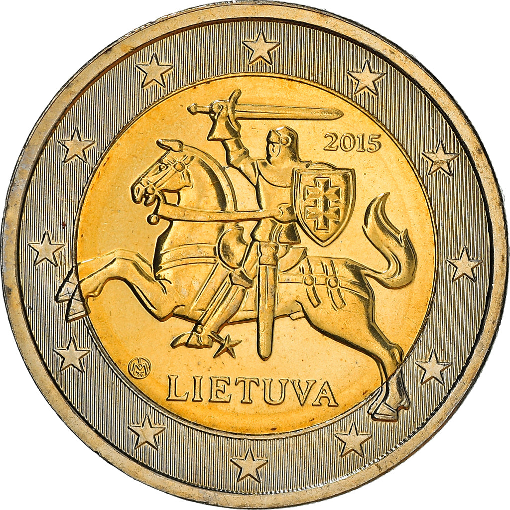 Lithuania, 2 Euro, 2015, SS+, Bi-Metallic