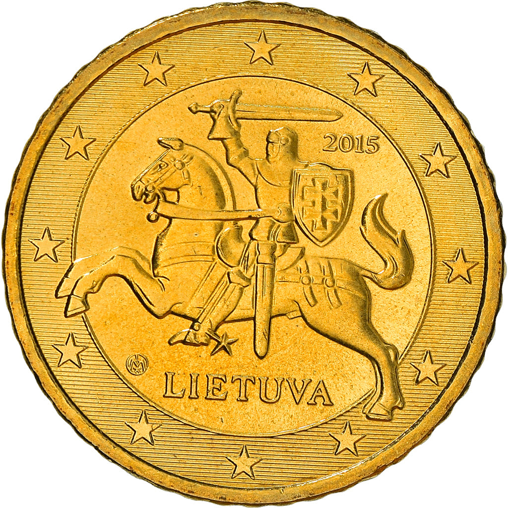 Lithuania, 50 Euro Cent, 2015, VZ+, Messing