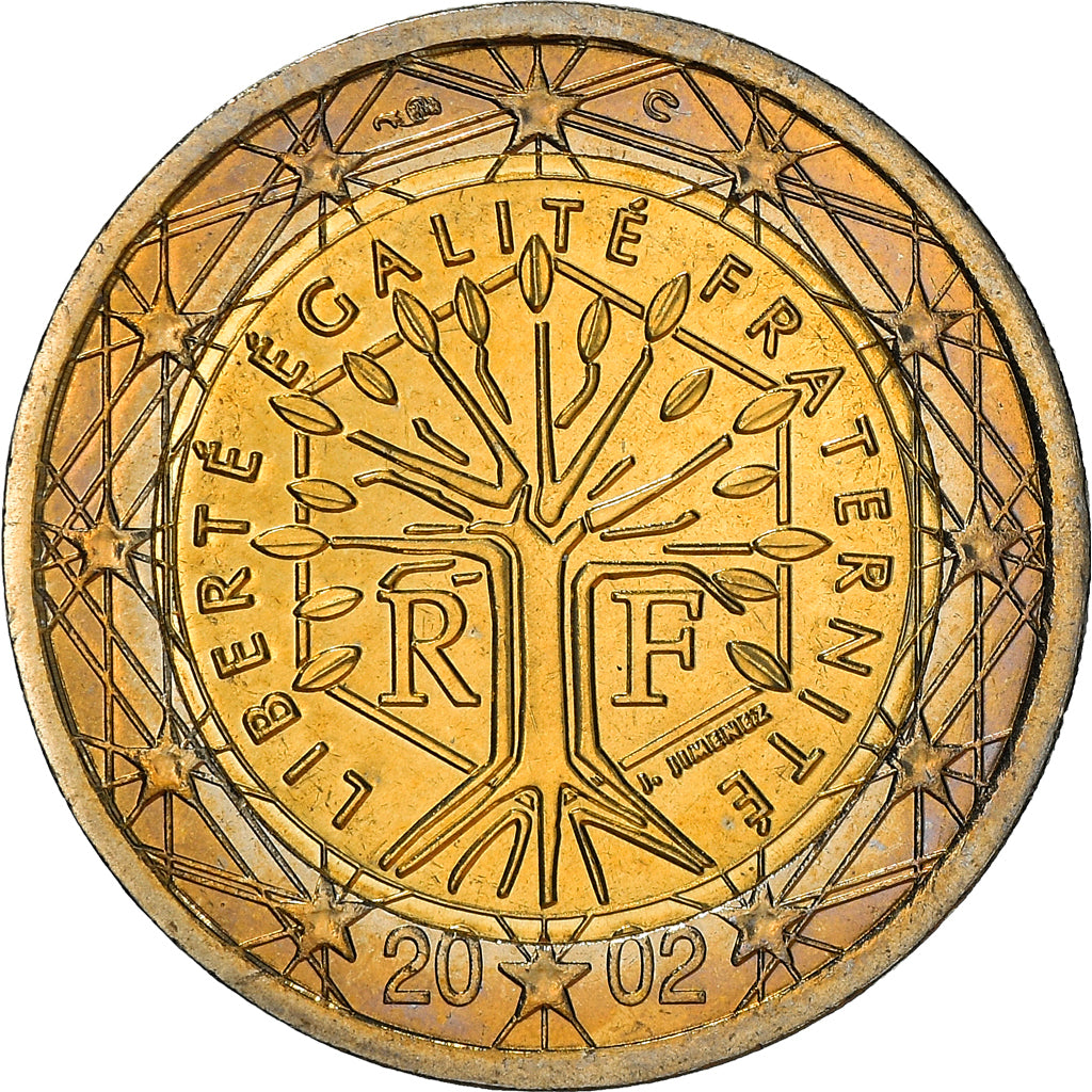 Frankreich, 2 Euro, 2002, Paris, SS+, Bi-Metallic, KM:1289