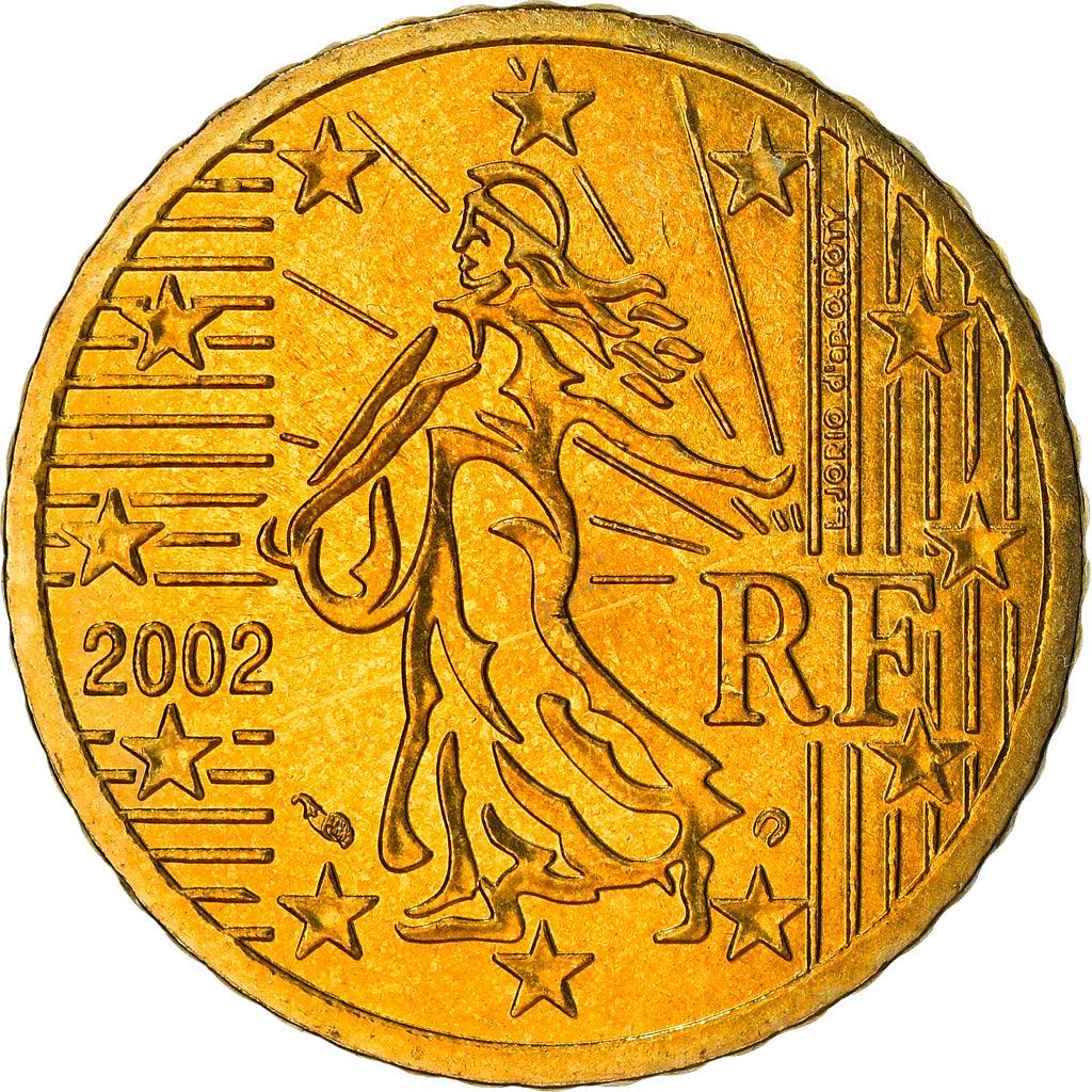Frankreich, 50 Euro Cent, 2002, Paris, VZ+, Messing, Gadoury:6., KM:1287