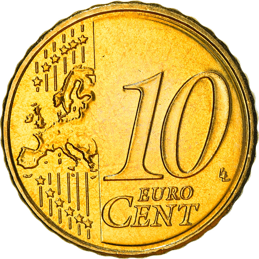 France, 10 Euro Cent, 2010, Paris, BU, SPL+, Laiton, KM:1410