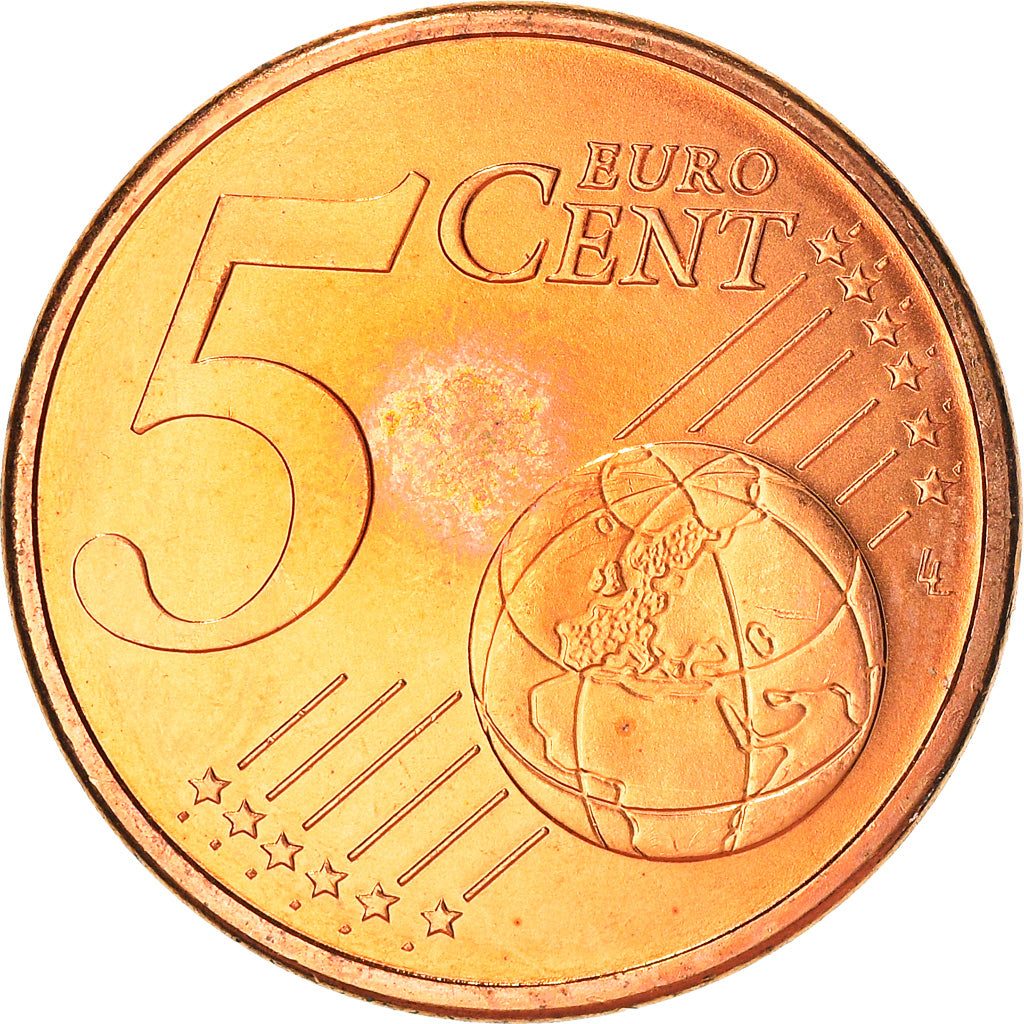 Francja, 5 Euro Cent, 2003, Paris, MS(60-62), Miedź platerowana stalą