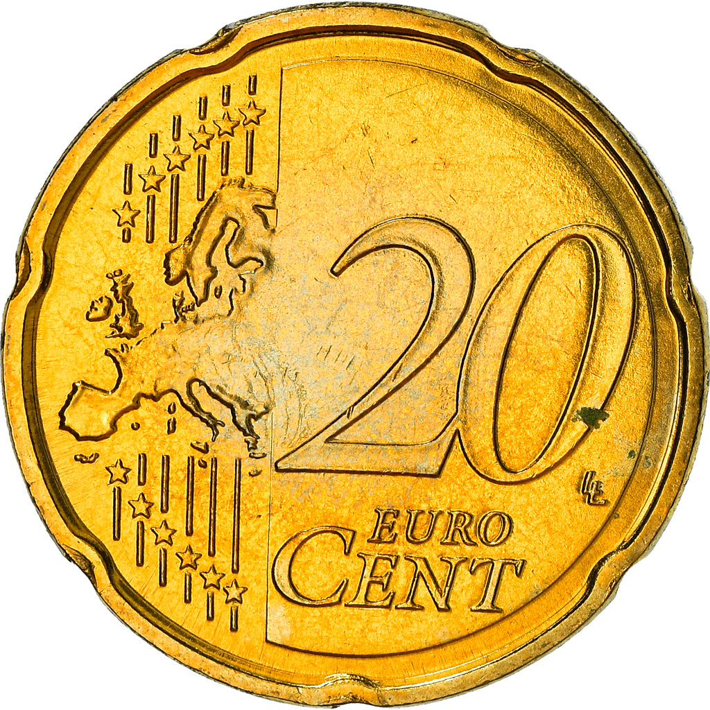 Lussemburgo, 20 Euro Cent, 2007, Utrecht, SPL, Ottone, KM:90