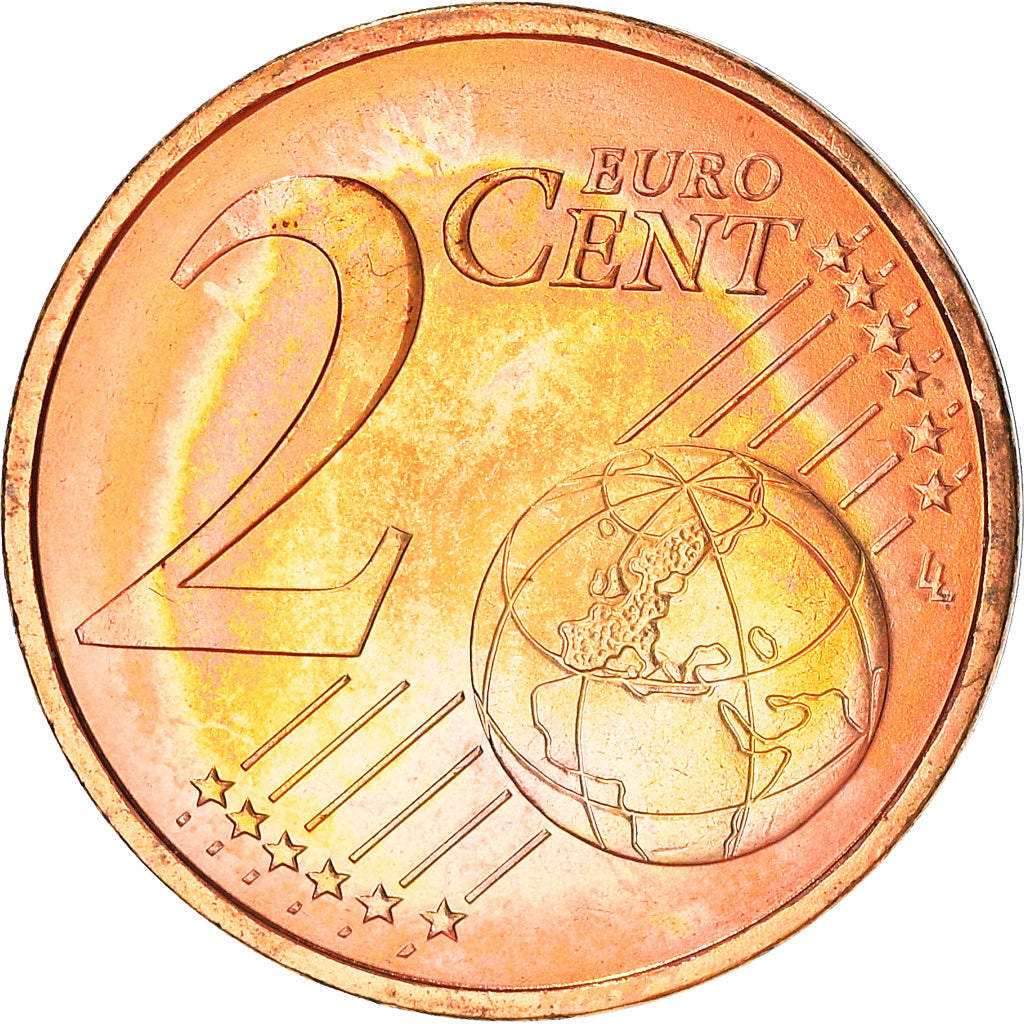 Lussemburgo, 2 Euro Cent, 2008, Utrecht, BB+, Acciaio placcato rame, KM:76
