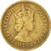 HONG KONG, 10 Cents, 1960, KM #28.1, VF(30-35), Nickel-Brass, 20.5, 4.51