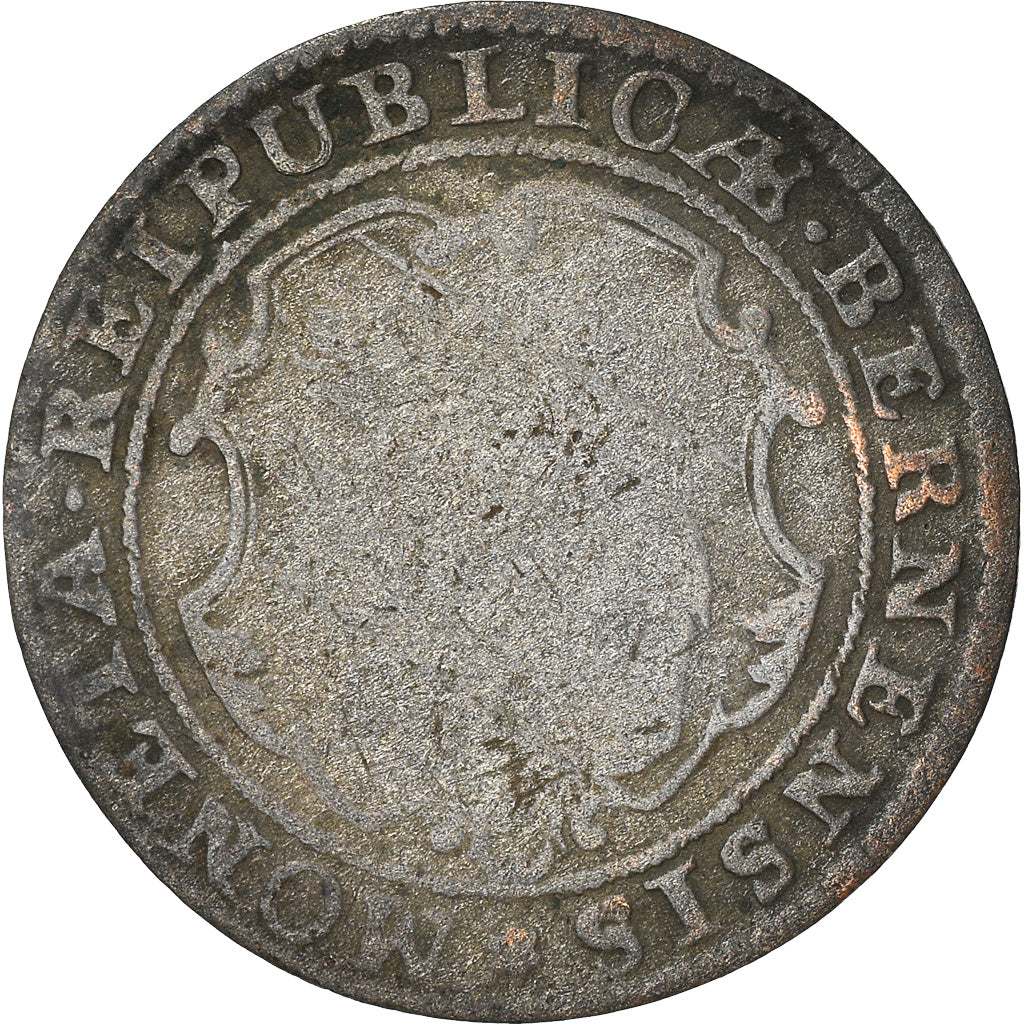 Moneta, CANTONI SVIZZERI, BERN, 1/2 Batzen, 1718, Bern, B+, Biglione, KM:91
