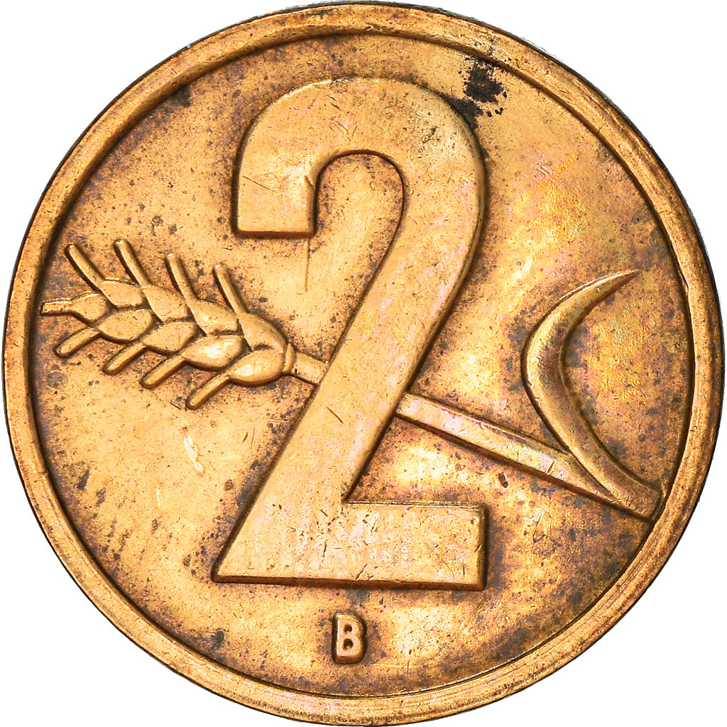 Moneta, Svizzera, 2 Rappen, 1952, Bern, MB, Bronzo, KM:47