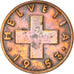 Coin, Switzerland, 2 Rappen, 1953, Bern, VF(20-25), Bronze, KM:47