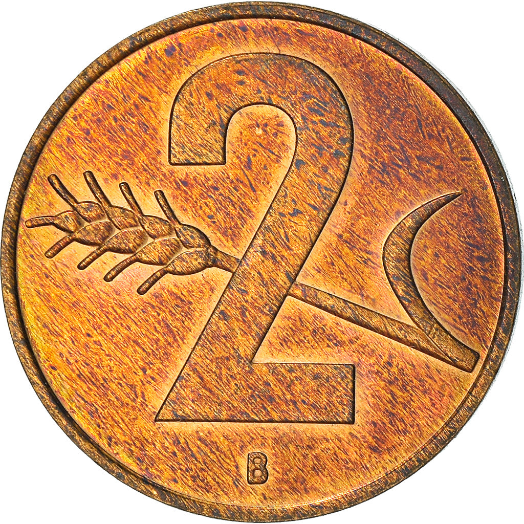Moneta, Svizzera, 2 Rappen, 1957, Bern, SPL-, Bronzo, KM:47
