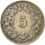 Coin, Switzerland, 5 Rappen, 1949, Bern, VF(30-35), Copper-nickel, KM:26