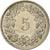 Coin, Switzerland, 5 Rappen, 1974, Bern, VF(30-35), Copper-nickel, KM:26