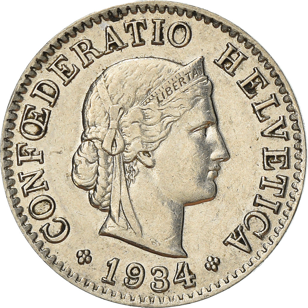 Monnaie, Suisse, 5 Rappen, 1934, Bern, TB+, Nickel, KM:26b