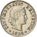 Coin, Switzerland, 5 Rappen, 1934, Bern, VF(30-35), Nickel, KM:26b