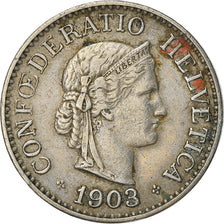 Moeda, Suíça, 10 Rappen, 1903, Bern, EF(40-45), Cobre-níquel, KM:27