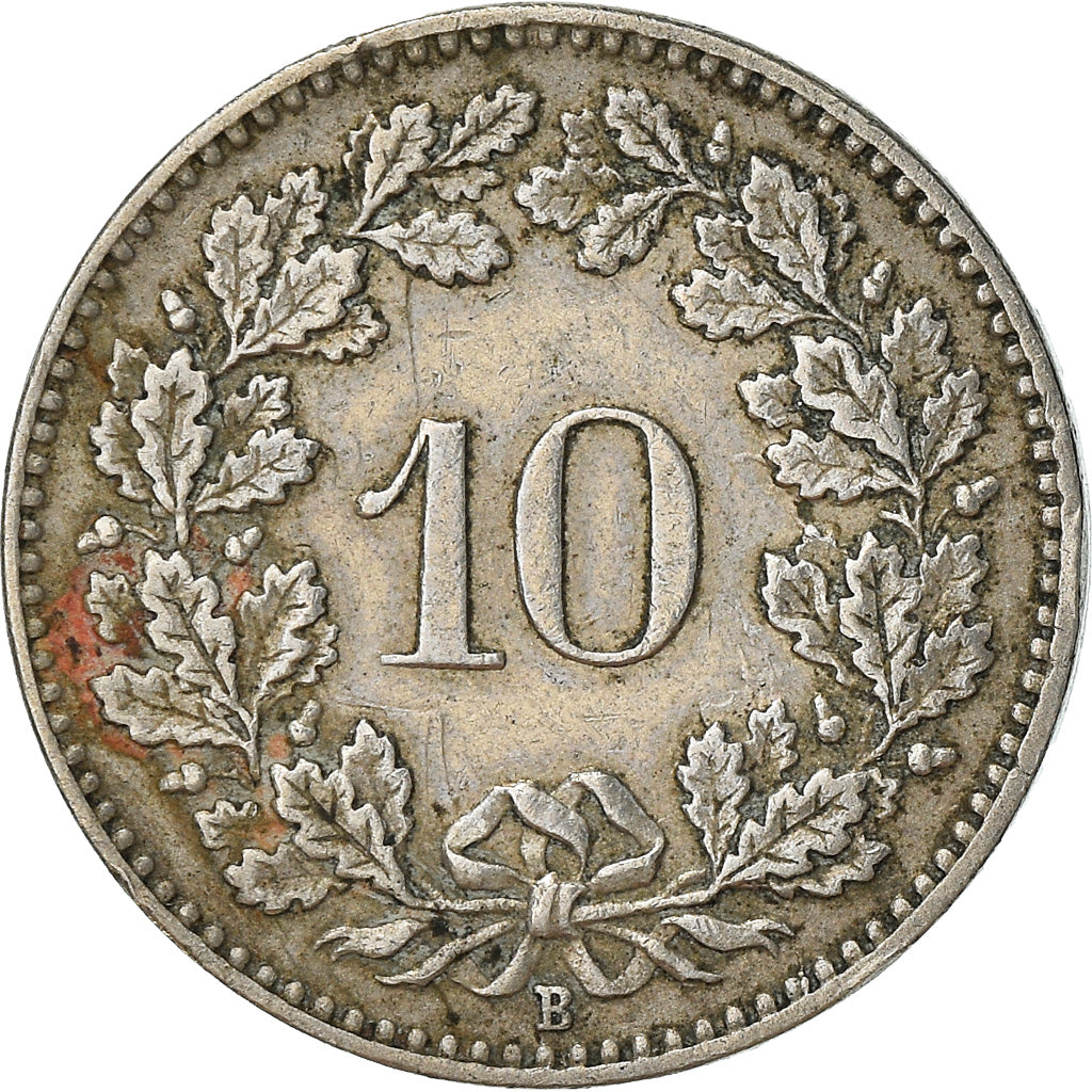 Moeda, Suíça, 10 Rappen, 1903, Bern, EF(40-45), Cobre-níquel, KM:27