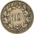 Coin, Switzerland, 10 Rappen, 1919, Bern, VF(30-35), Copper-nickel, KM:27