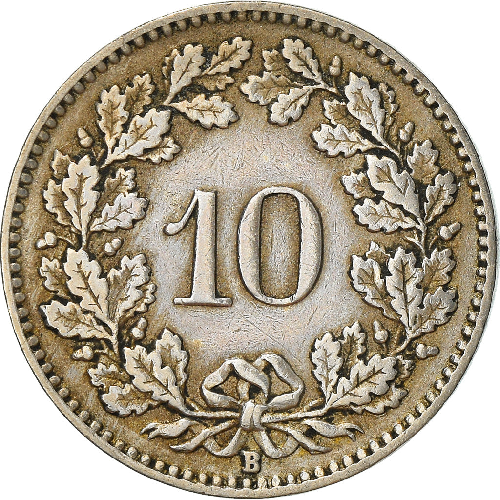 Moneta, Svizzera, 10 Rappen, 1925, Bern, MB+, Rame-nichel, KM:27