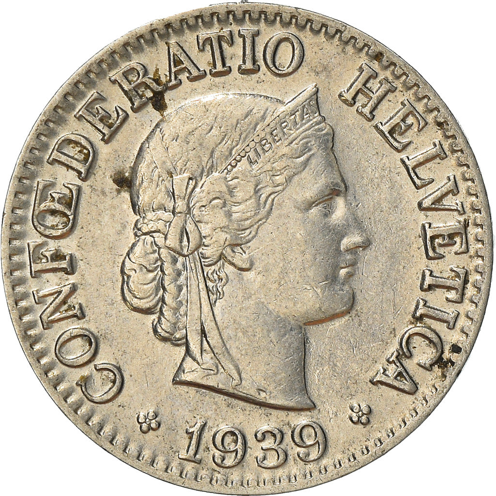 Moneta, Svizzera, 10 Rappen, 1939, Bern, MB+, Nichel, KM:27b