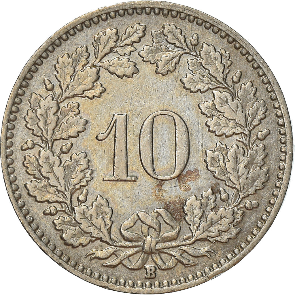Moneda, Suiza, 10 Rappen, 1947, Bern, BC+, Cobre - níquel, KM:27