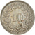 Münze, Schweiz, 10 Rappen, 1947, Bern, S+, Copper-nickel, KM:27