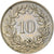 Moneta, Szwajcaria, 10 Rappen, 1960, Bern, VF(30-35), Miedź-Nikiel, KM:27
