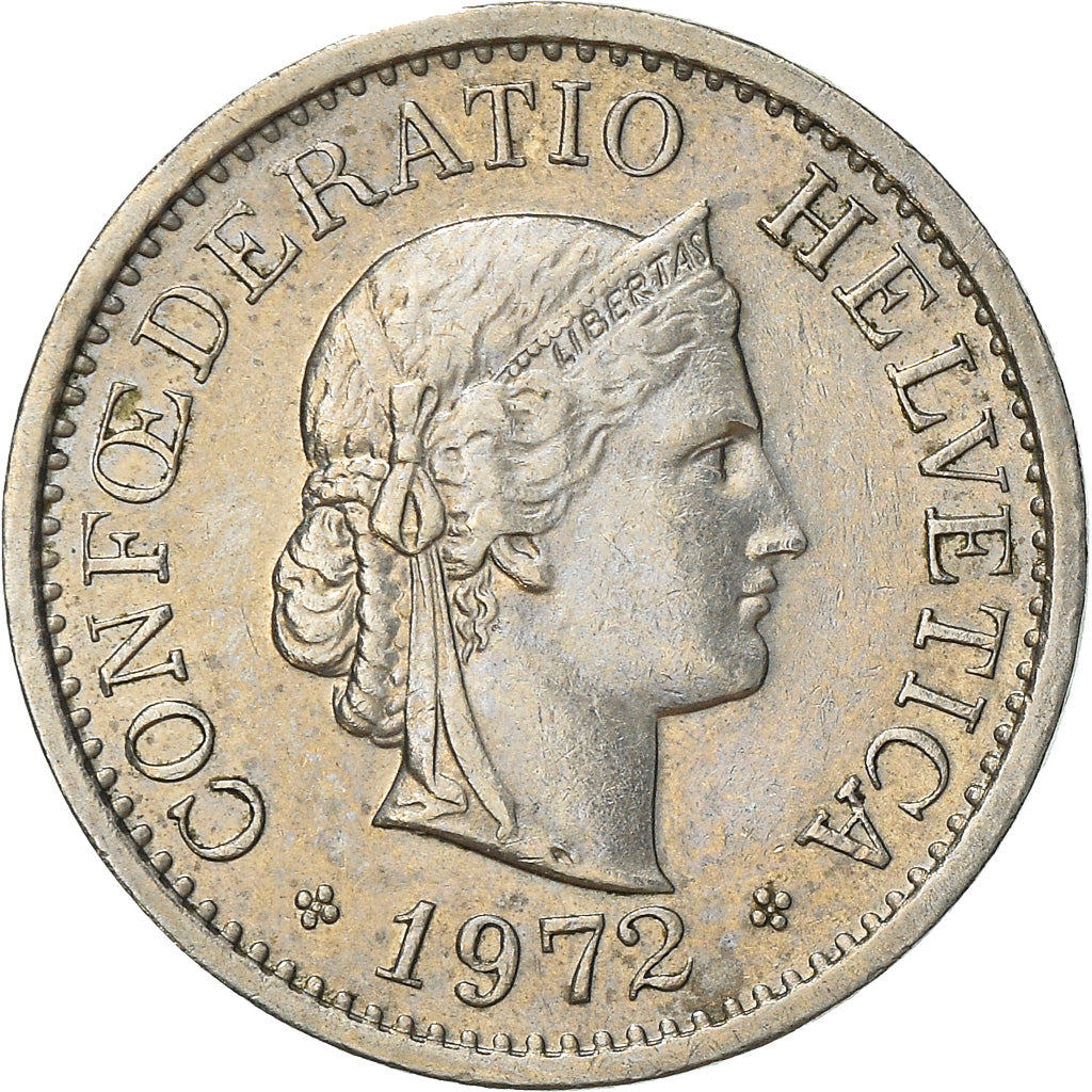 Moneta, Svizzera, 10 Rappen, 1972, Bern, MB+, Rame-nichel, KM:27
