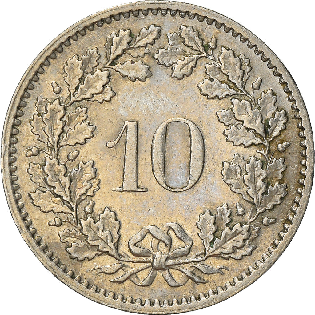 Moneta, Svizzera, 10 Rappen, 1972, Bern, MB+, Rame-nichel, KM:27