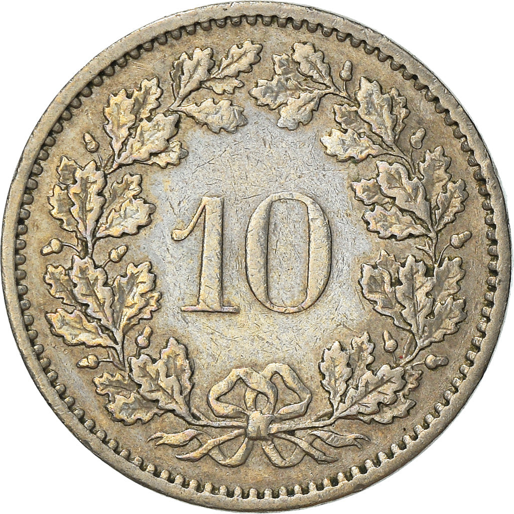 Moneta, Svizzera, 10 Rappen, 1973, Bern, MB+, Rame-nichel, KM:27