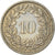 Moneda, Suiza, 10 Rappen, 1973, Bern, BC+, Cobre - níquel, KM:27
