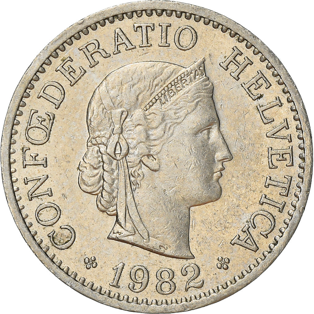 Coin, Switzerland, 10 Rappen, 1982, Bern, VF(30-35), Copper-nickel, KM:27