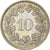 Moneta, Szwajcaria, 10 Rappen, 1989, Bern, VF(30-35), Miedź-Nikiel, KM:27