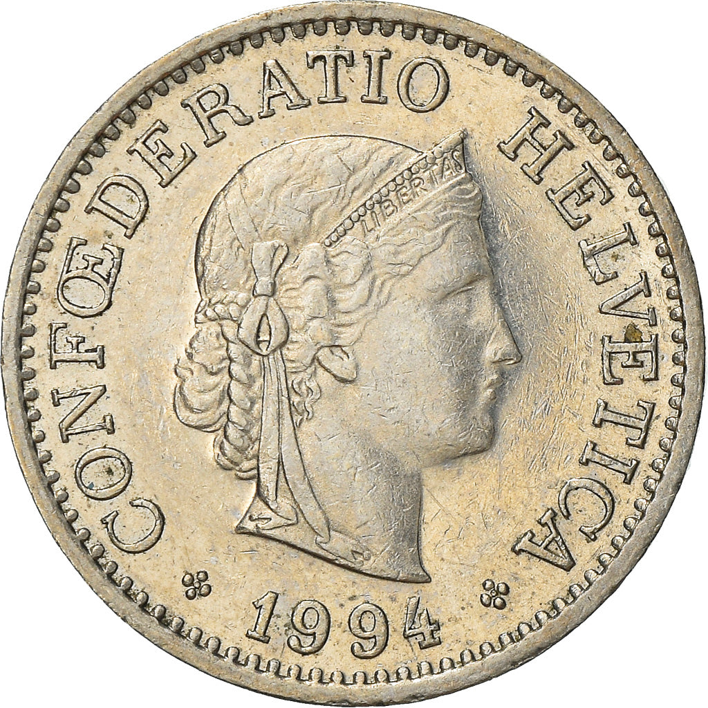 Moneta, Svizzera, 10 Rappen, 1994, Bern, BB, Rame-nichel, KM:27