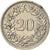 Munten, Zwitserland, 20 Rappen, 1926, Bern, FR+, Nickel, KM:29