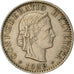 Moneta, Szwajcaria, 20 Rappen, 1939, Bern, VF(30-35), Miedź-Nikiel, KM:29a