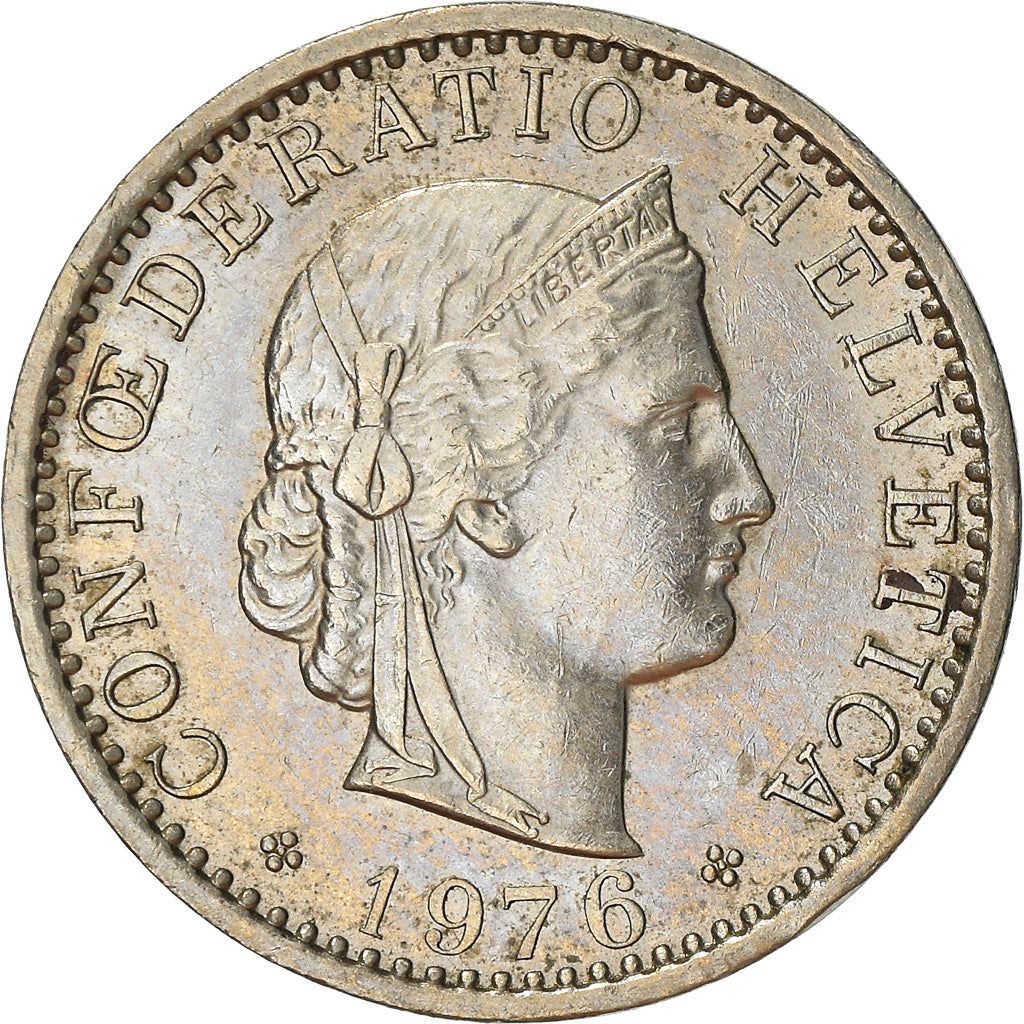 Münze, Schweiz, 20 Rappen, 1976, Bern, S+, Copper-nickel, KM:29a