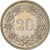 Moneda, Suiza, 20 Rappen, 1976, Bern, BC+, Cobre - níquel, KM:29a
