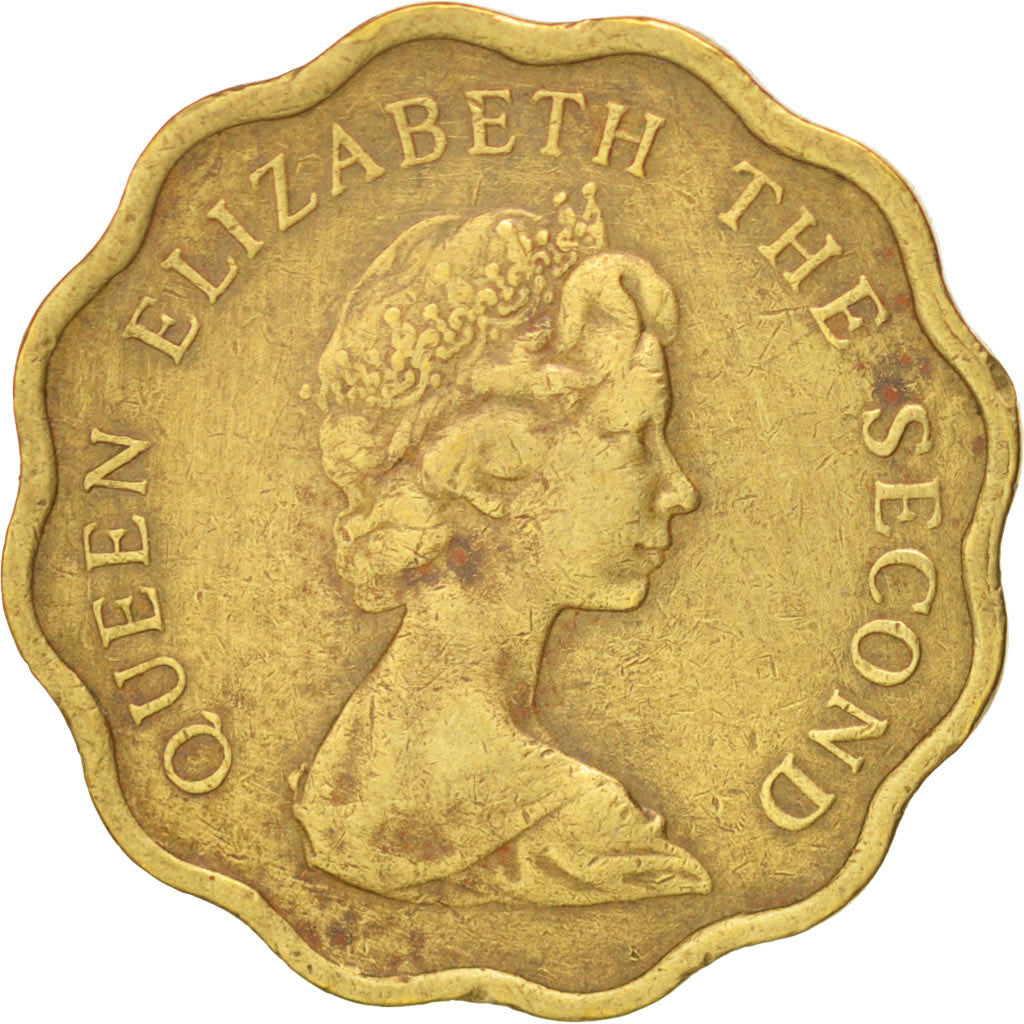 Coin, Hong Kong, Elizabeth II, 20 Cents, 1976, EF(40-45), Nickel-brass, KM:36