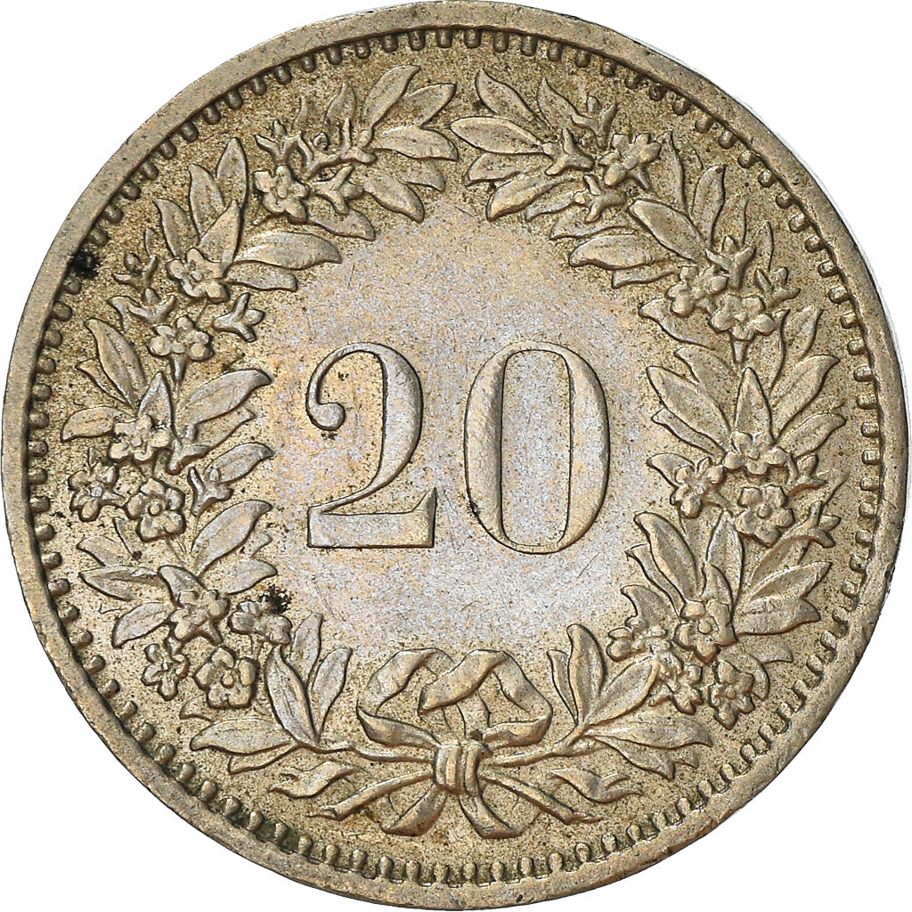 Munten, Zwitserland, 20 Rappen, 1980, Bern, FR+, Copper-nickel, KM:29a