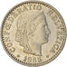 Moeda, Suíça, 20 Rappen, 1985, Bern, AU(50-53), Cobre-níquel, KM:29a