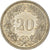 Moneta, Svizzera, 20 Rappen, 1985, Bern, BB+, Rame-nichel, KM:29a